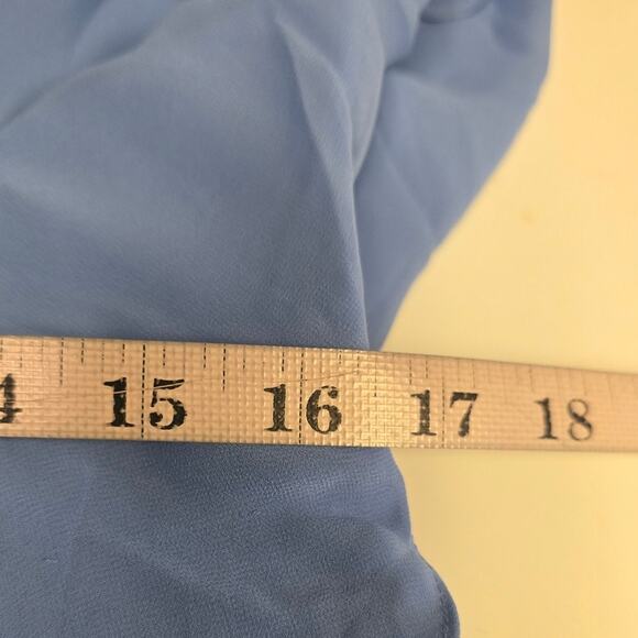 AW BRIDAL 14 1X plus blue bridesmaid mother of bride party faux wrap dress B90 - Picture 5 of 8